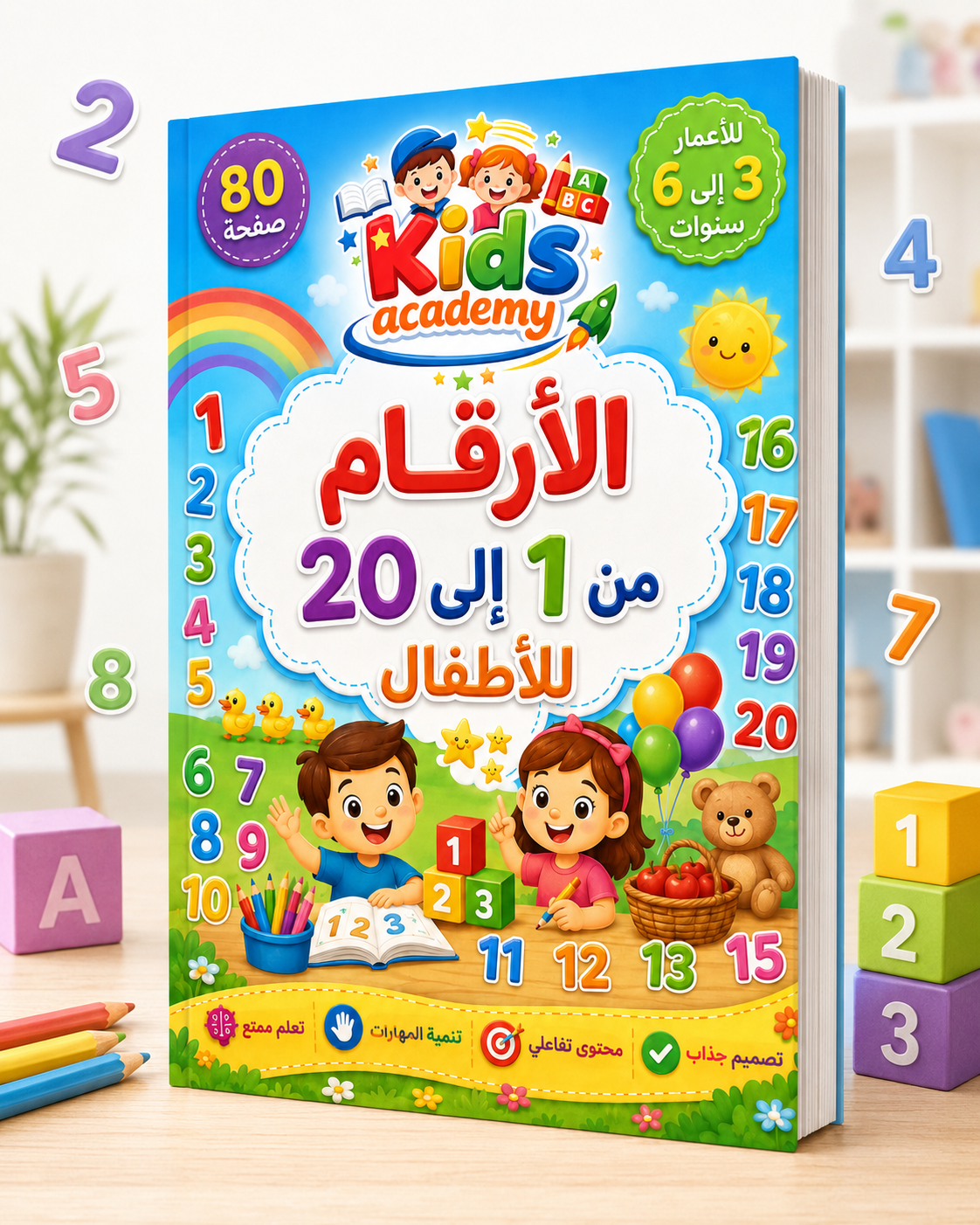 الأرقام من 1 إلى 20 للأطفال من 3 إلى 6 سنوات PDF