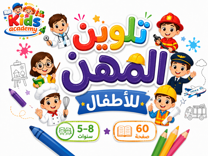تلوين المهن للأطفال 5–8 سنوات | PDF