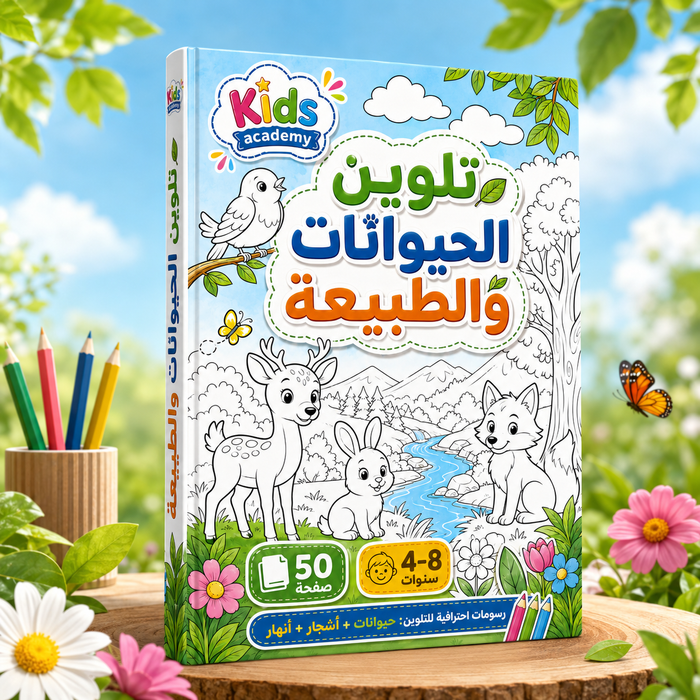 تلوين الحيوانات والطبيعة 4–8 سنوات | PDF